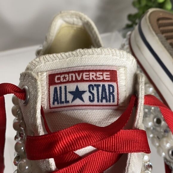Converse‎ Low Top Pearl Embellished Wedding Chucks Youth Size 3 - Picture 11 of 15